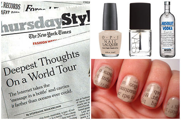 How To Do Newspaper Nails With Magazine