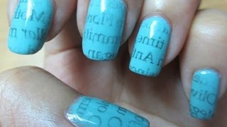 How To Do Newspaper Nails With Magazine