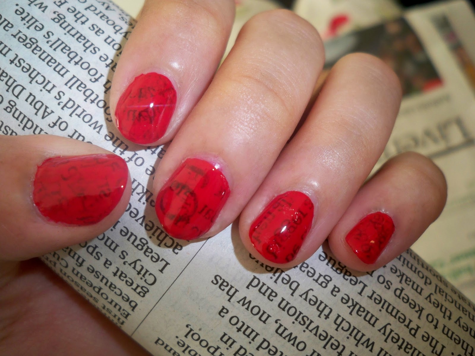 How To Do Newspaper Nails With Printer Paper