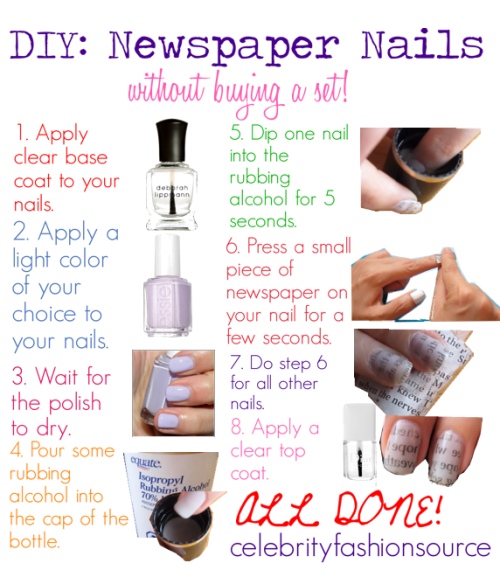 How To Do Newspaper Nails With Printer Paper