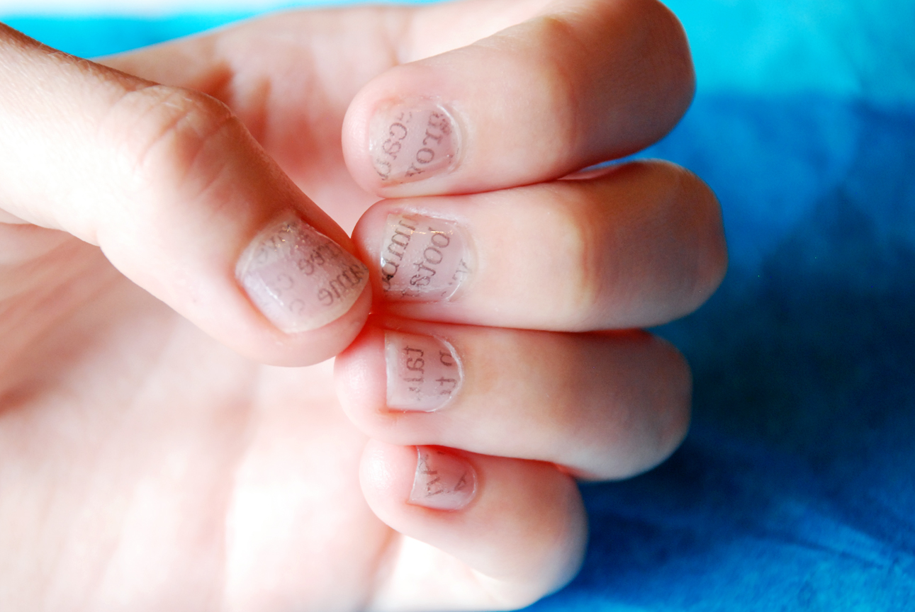 How To Do Newspaper Nails With Rubbing Alcohol