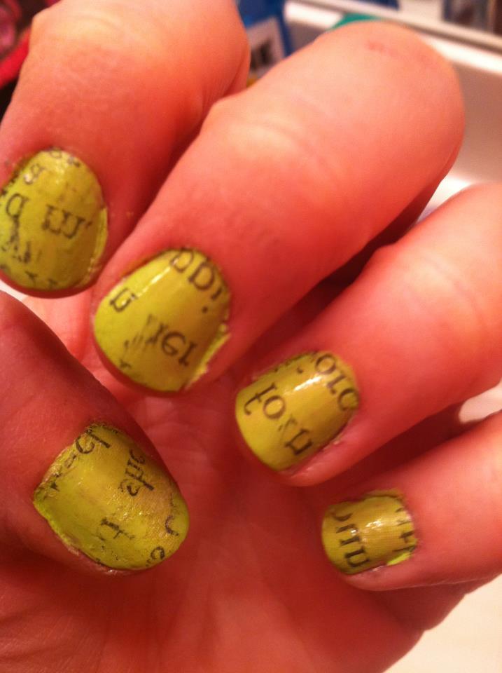 How To Do Newspaper Nails With Rubbing Alcohol