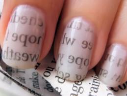 How To Do Newspaper Nails Without Alcohol