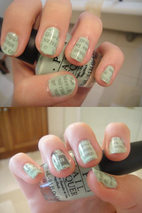 How To Do Newspaper Nails Without Alcohol