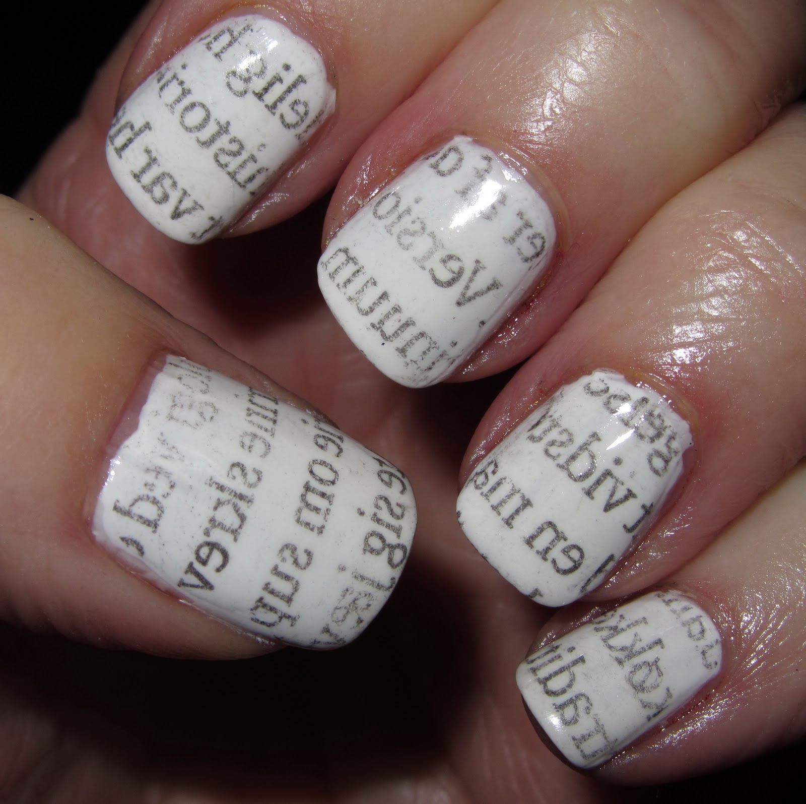 How To Make Newspaper Nails Darker