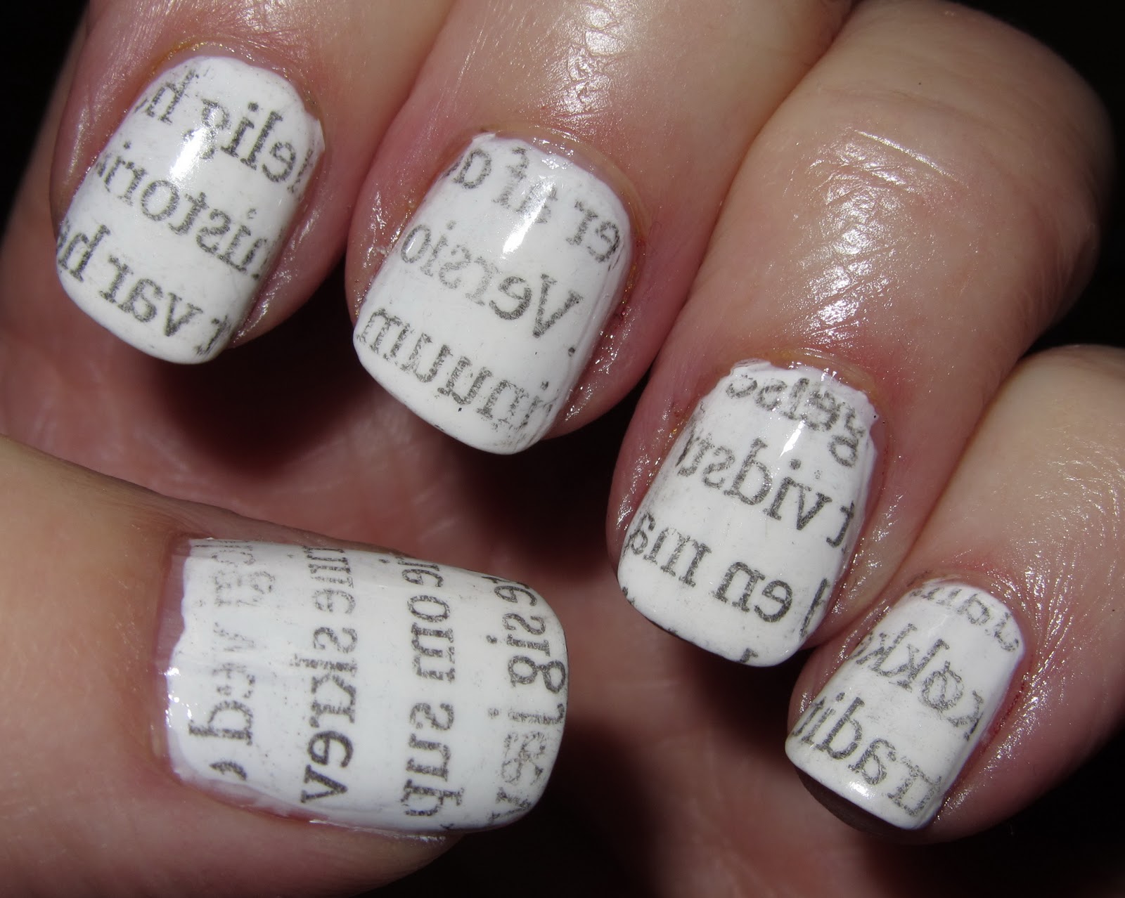 How To Make Newspaper Nails Darker