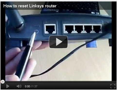 How To Reset Linksys Wireless Router To Factory Settings