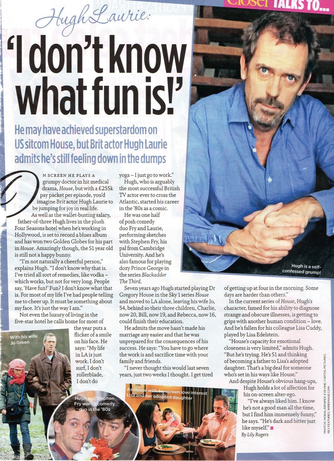 Hugh Laurie House Interview