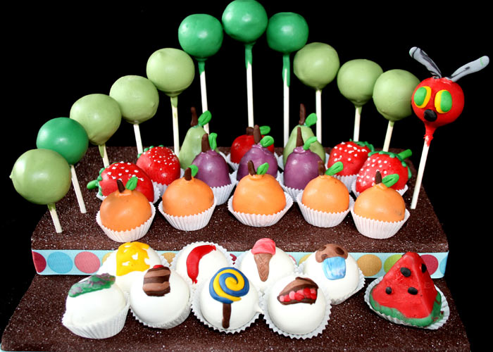 Hungry Caterpillar Cake Pops