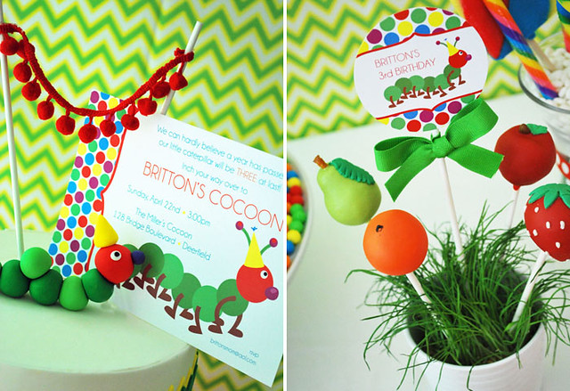 Hungry Caterpillar Cake Pops