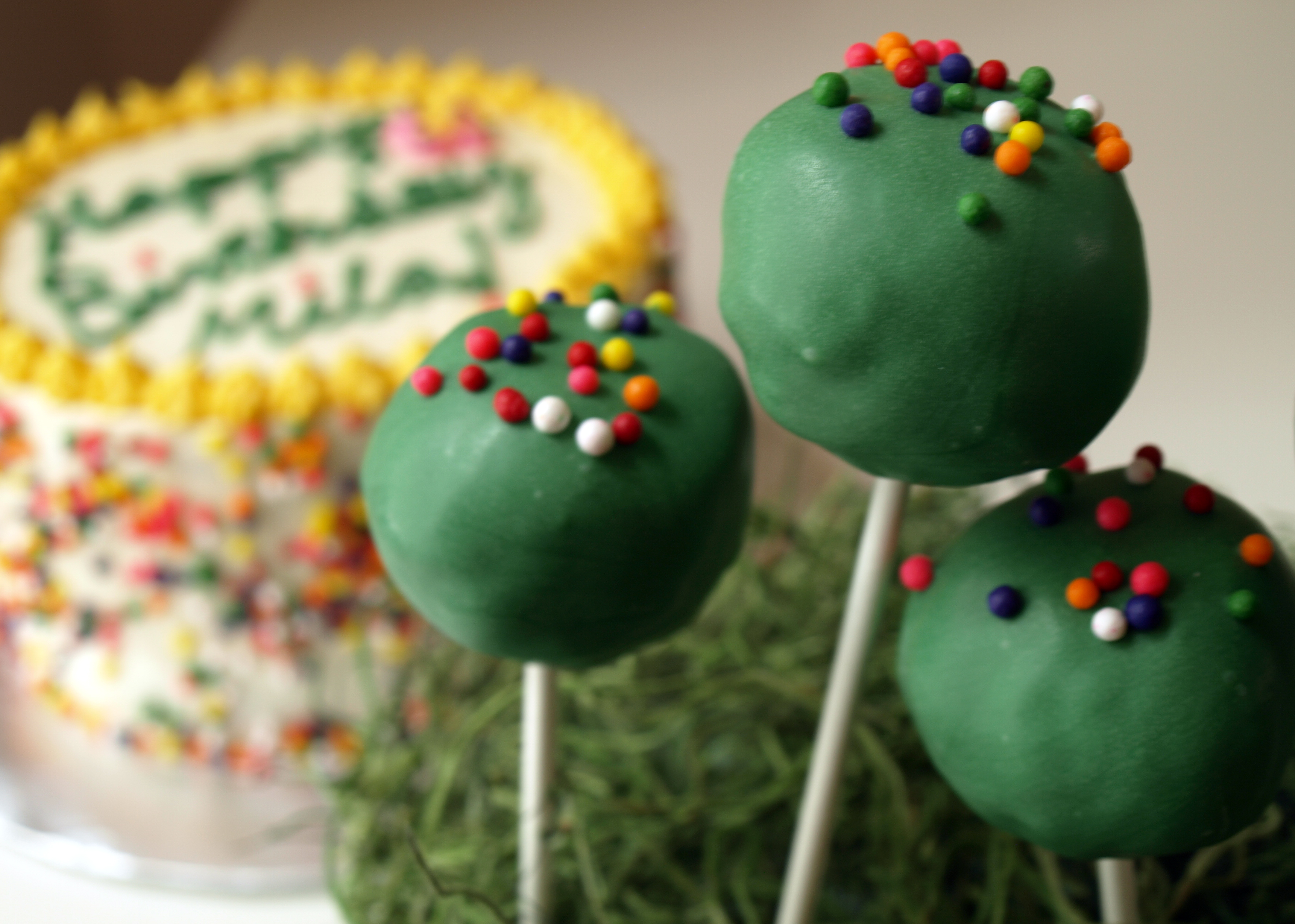 Hungry Caterpillar Cake Pops