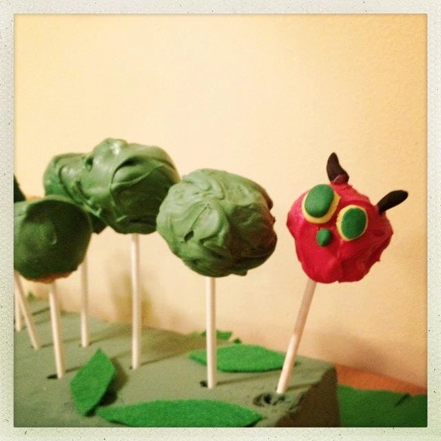 Hungry Caterpillar Cake Pops