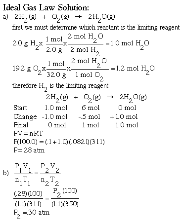 Ideal Gas Law Problems