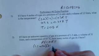 Ideal Gas Law Worksheet