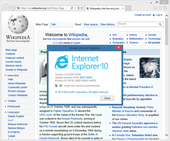 Ie 10 Screenshots