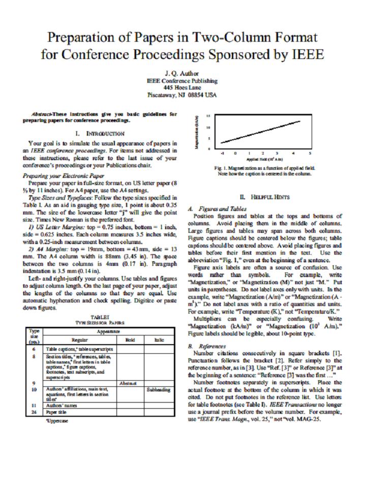 Ieee Format Example Doc