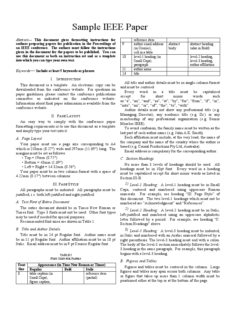 Ieee Paper Template Download