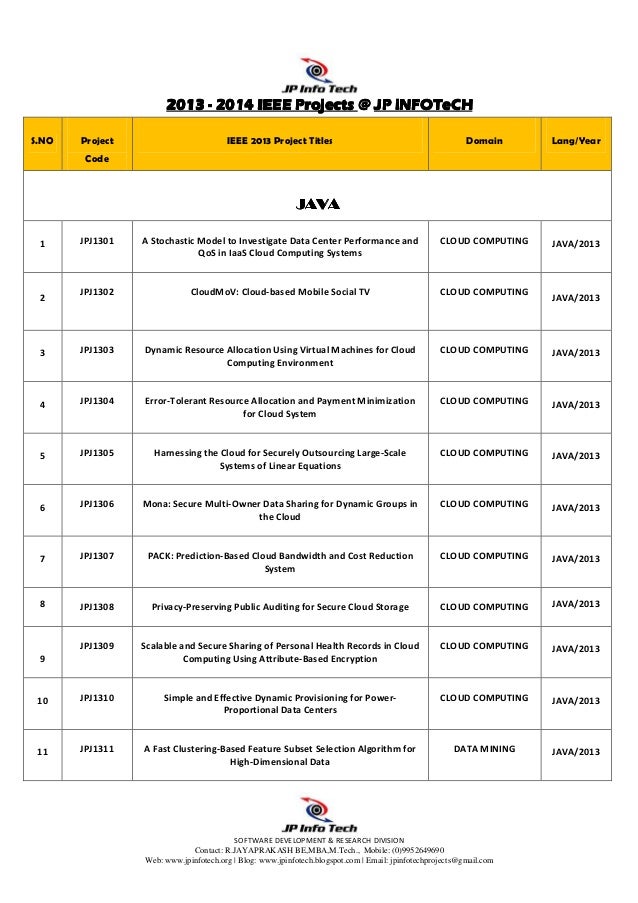 Ieee Projects For Cse Free Download