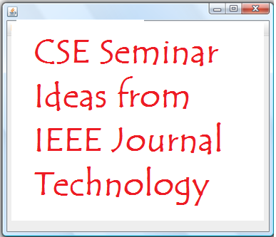 Ieee Projects List For Cse