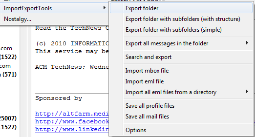 Importexporttools Thunderbird