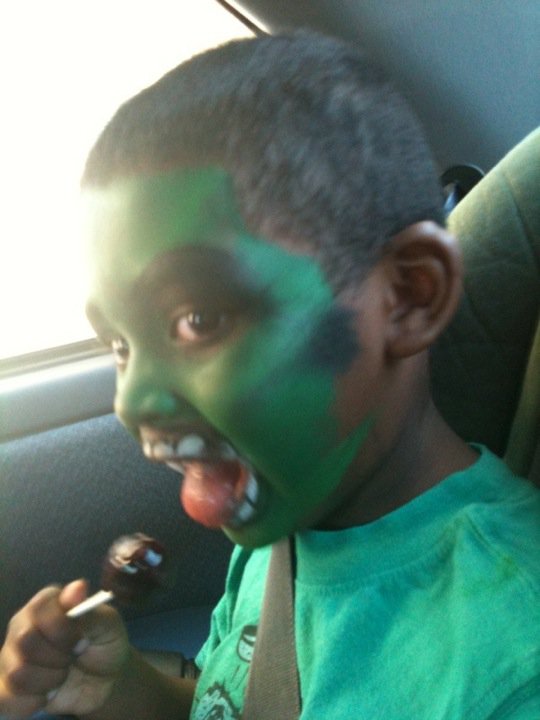 Incredible Hulk Face Paint