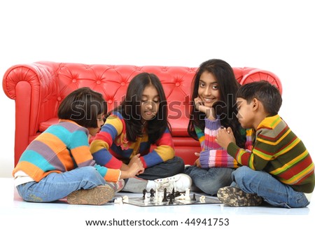 Indian Children Playing With Toys