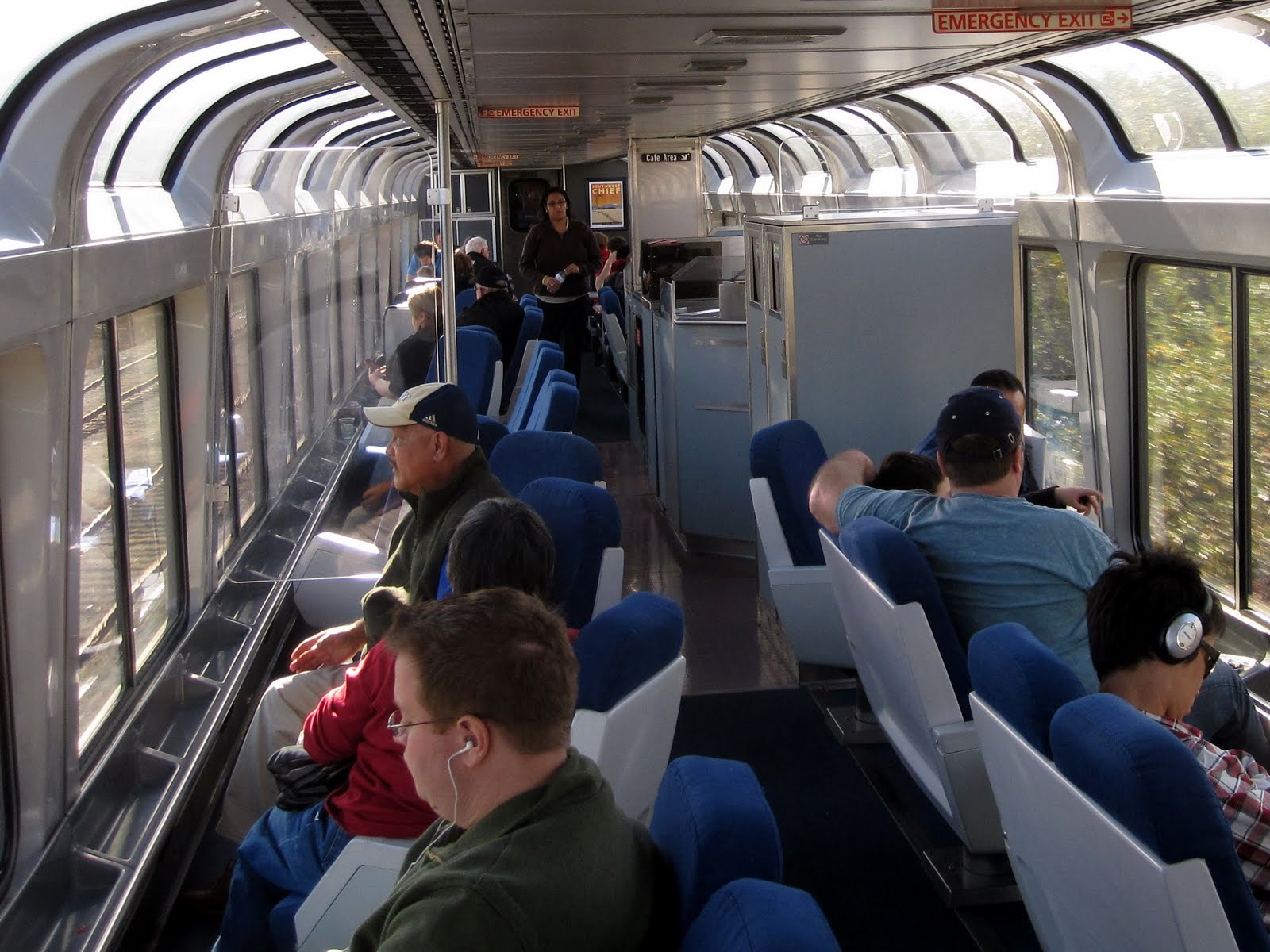 Inside Amtrak Train