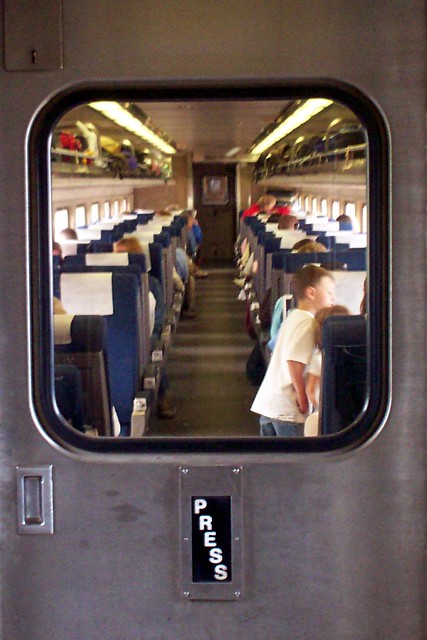 Inside Amtrak Train