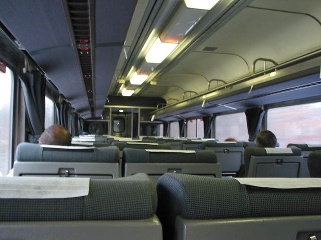 Inside Amtrak Train