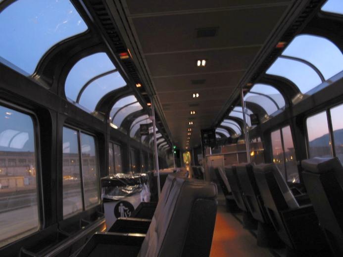 Inside Amtrak Train Car