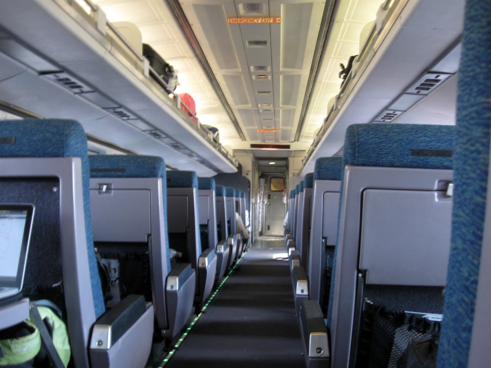 Inside Amtrak Train Coach