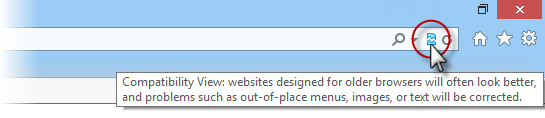 Internet Explorer 10 Compatibility View