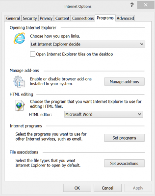 Internet Explorer 10 Windows 8 Mode