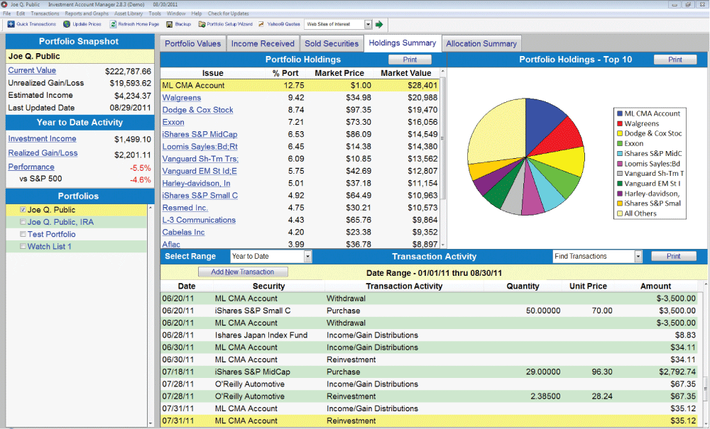 Investment Portfolio Management Software Free