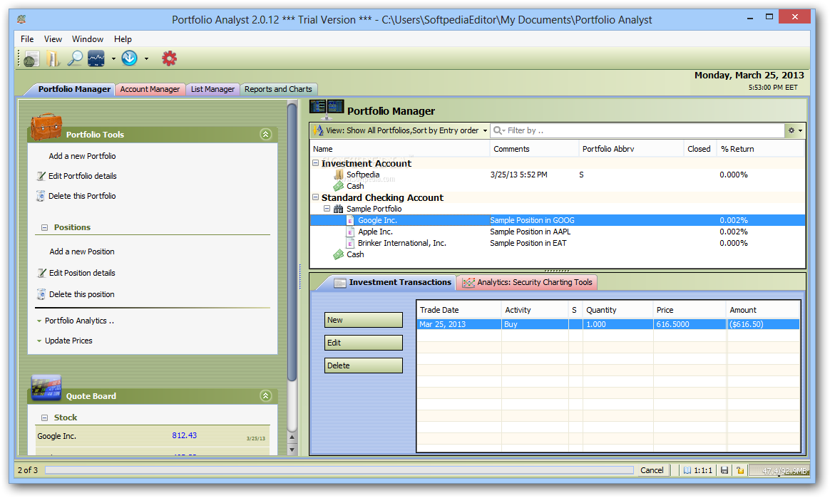 Investment Portfolio Management Software Mac