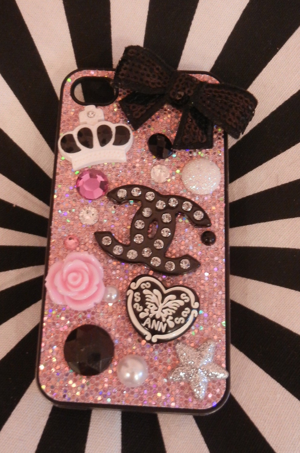 Iphone 4s Pink Glitter Case