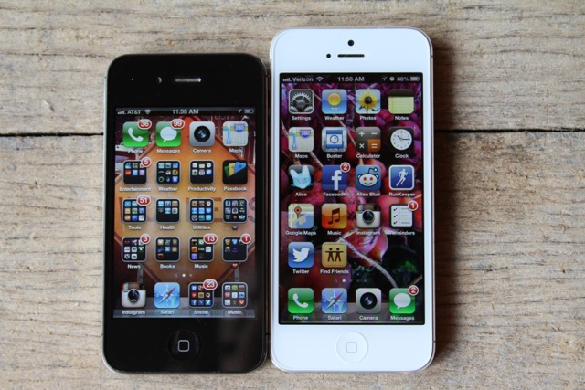 Iphone 4s Vs Iphone 5 Size