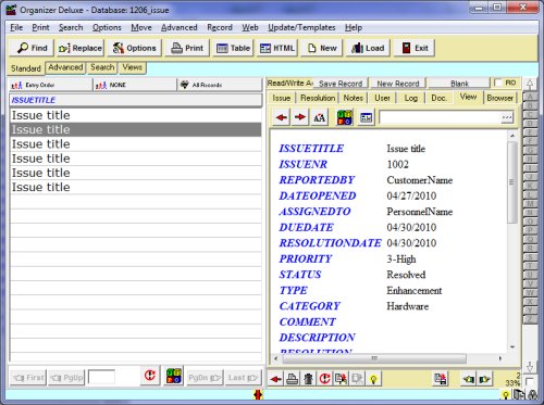 Issues Log Excel Template