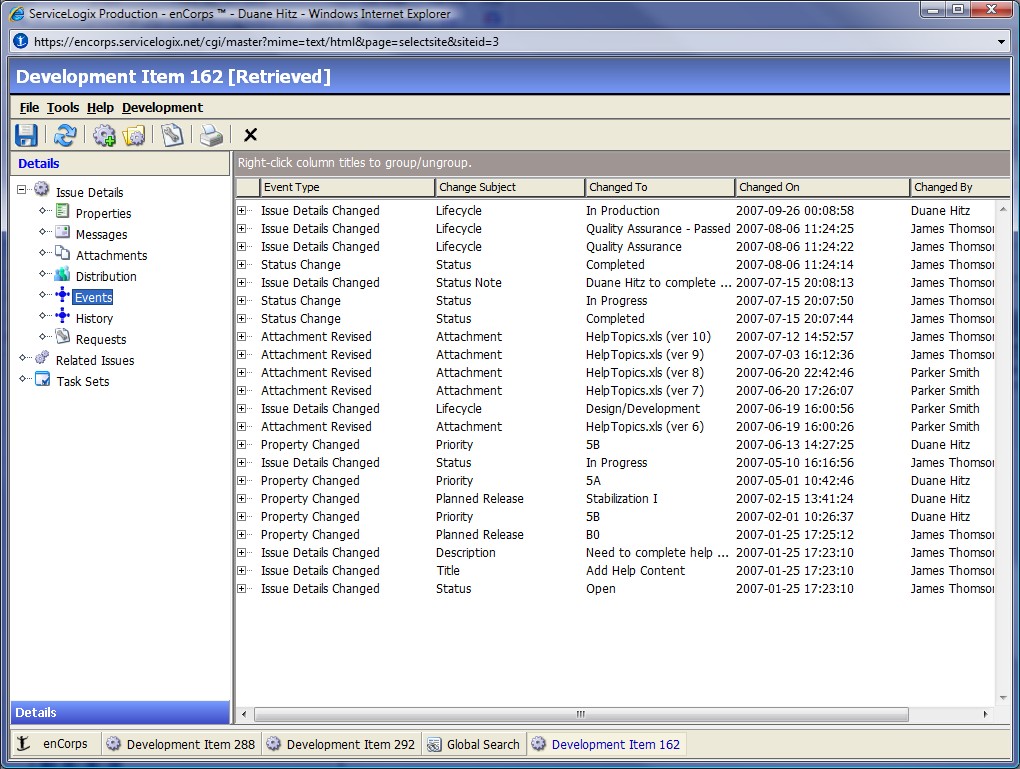 Issues Management Examples