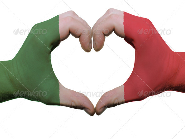 Italian Flag Heart