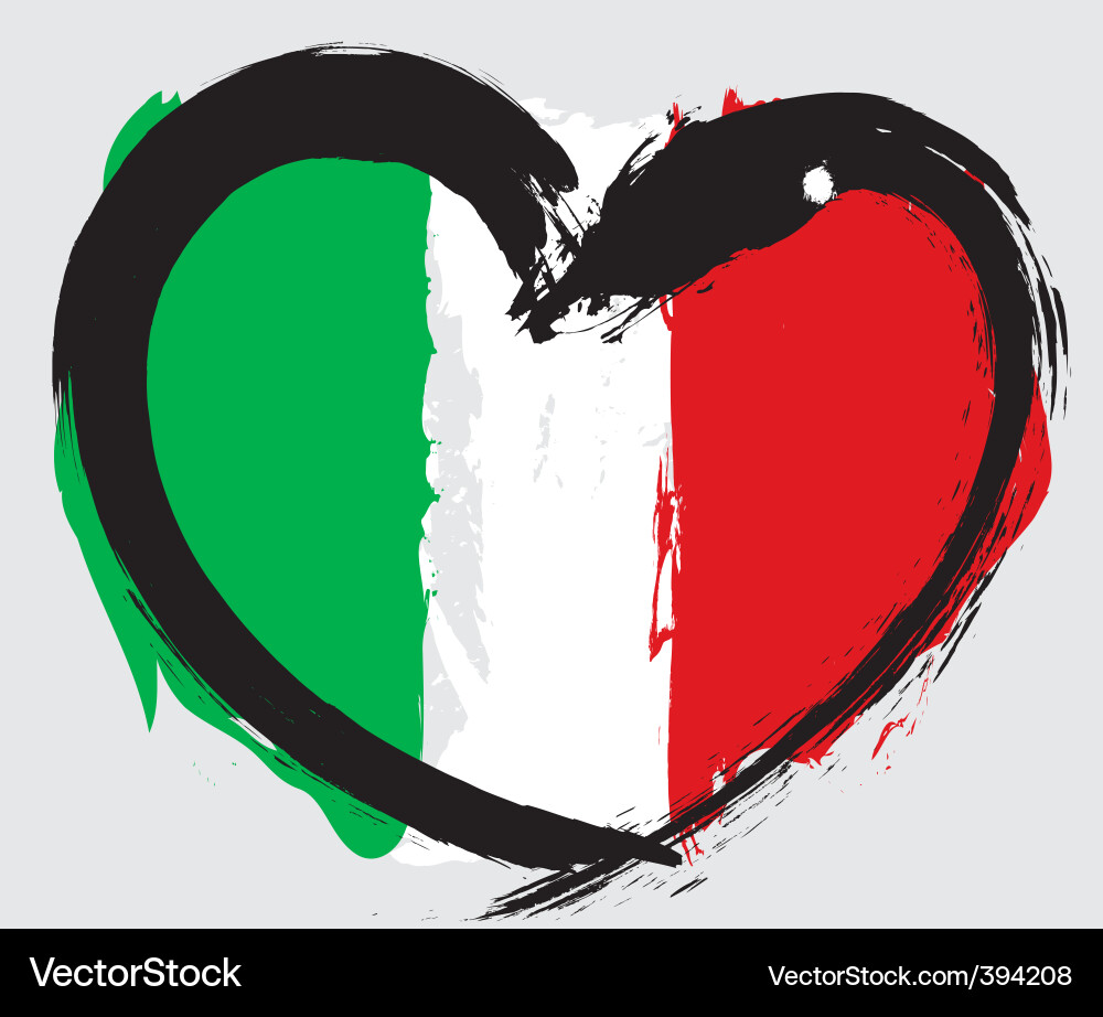 Italian Flag Heart