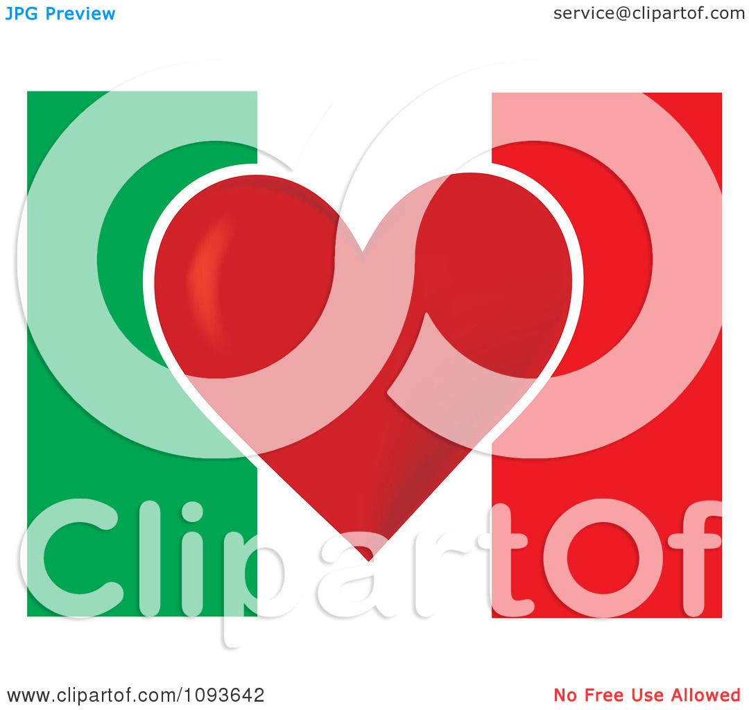 Italian Flag Heart