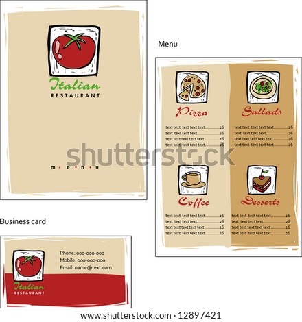 Italian Restaurants Menu Designs