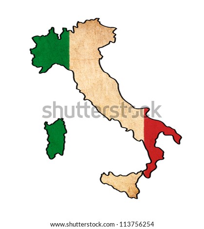 Italy Flag Map