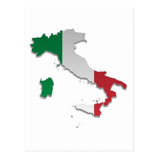 Italy Flag Map