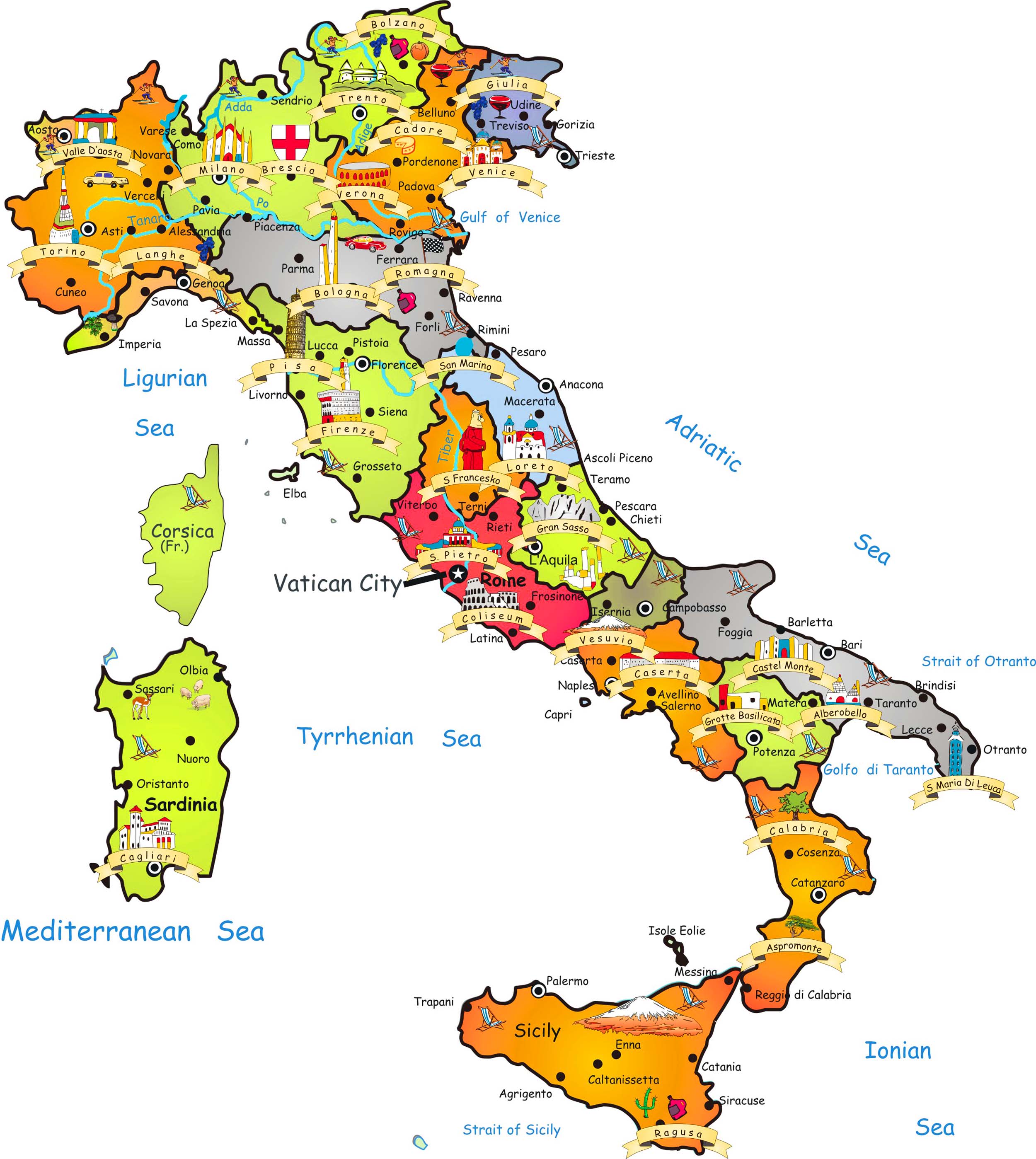 Italy Map Airports