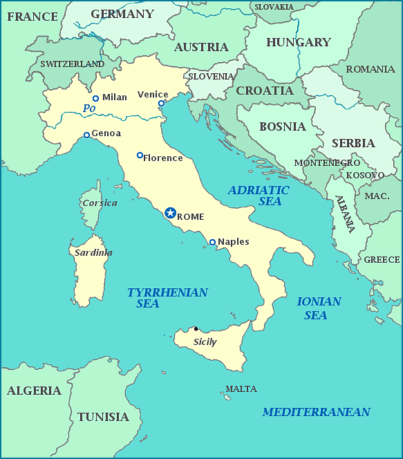 Italy Map Cities