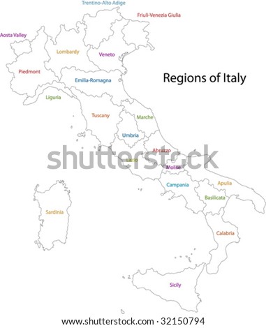 Italy Map Outline