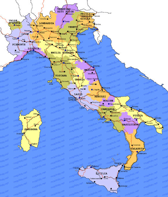 Italy Map Regions