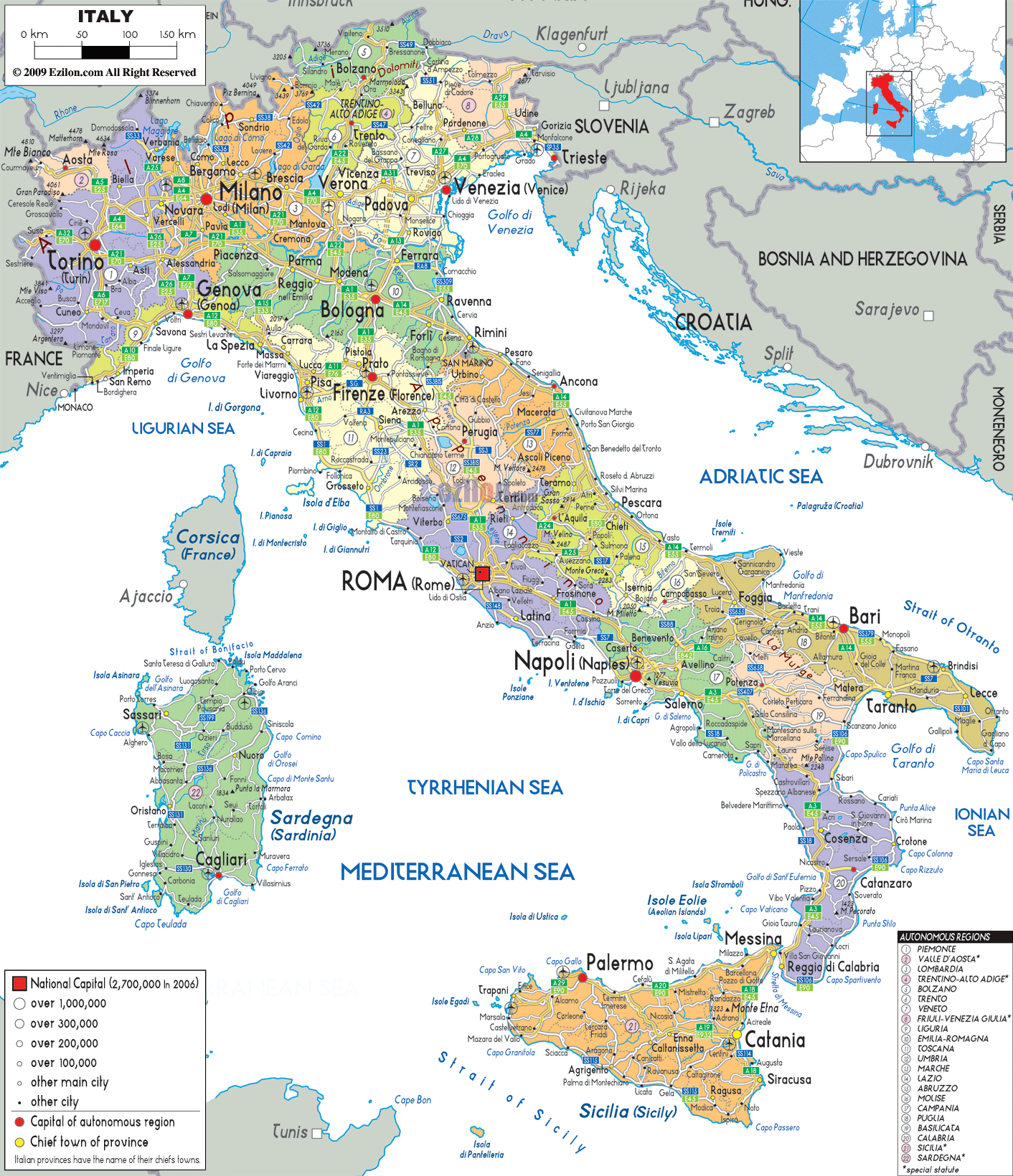 Italy Map Regions